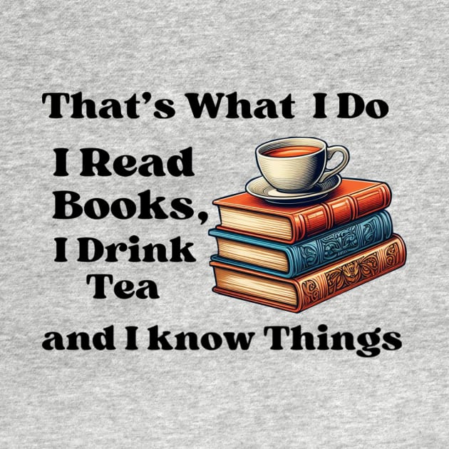 That's What I Do I Read Books I Drink Tea And  I Know Things by WILLER